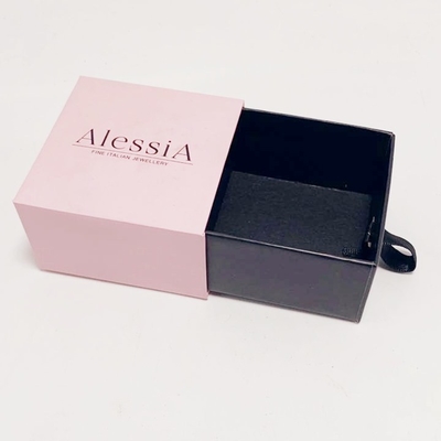 Pink Color Jewelry Paper Box Kraft Earring Boxes Small Necklace Gift Box