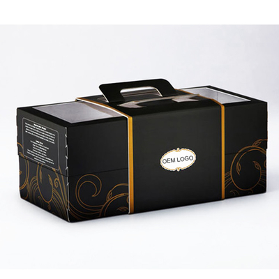 Food Packaging Cake Cardboard Box Die Cut Matt / Glossy Lamination Finishing