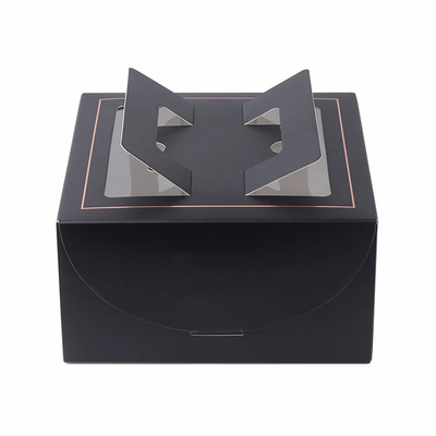 Food Packaging Cake Cardboard Box Die Cut Matt / Glossy Lamination Finishing