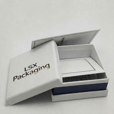 Bom preço Caixa de Papel para Joias com textura de formato limpo e nítido, perfeita como caixa de presente de embalagem universal para joias e acessórios de luxo leve on-line