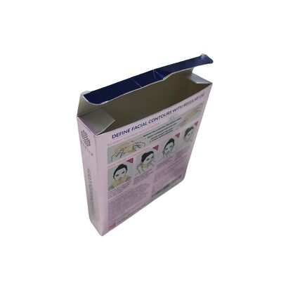Bom preço Caixa de papel cosmético personalizável, com colagem por corte a óleo, colagem por esfoliação e estampagem a quente parcial, feita de cartão branco revestido para embalagens de cuidados com a pele on-line