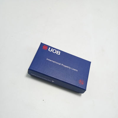 Bom preço Caixa de empacotamento azul pequena da tampa do tamanho e do Usb de Bax da base com a inserção preta de EVA on-line