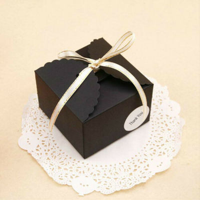 Bom preço Caixas de presente pretas da vela do bolo de Bomboniere do favor do casamento do aniversário das caixas de papel de LSX on-line