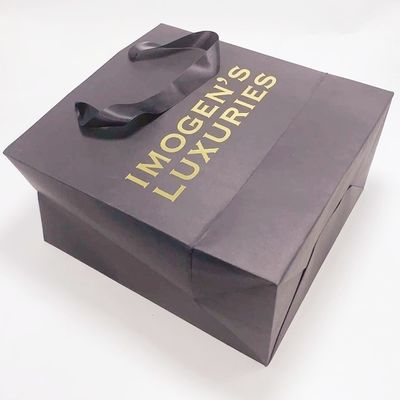 Bom preço O costume imprimiu o punho de seda dos sacos de papel de Kraft reciclável para o empacotamento do presente on-line