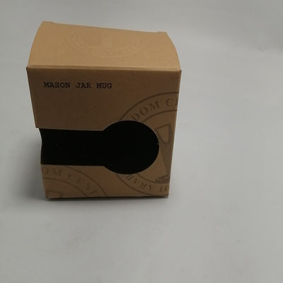 Bom preço caixa de empacotamento do papel de embalagem de 700gsm Para a caixa de presente cerâmica do copo com janela on-line