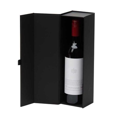 Bom preço Caixa de empacotamento magnética personalizada da garrafa de vinho tinto da caixa de presente do vinho única on-line