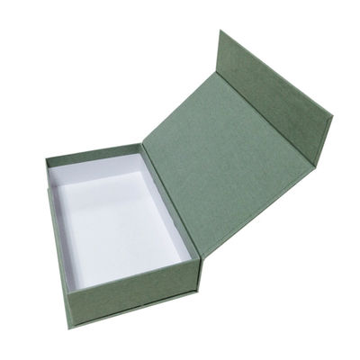 Bom preço caixa de empacotamento do lenço das caixas de embalagem do presente do verde 120gsm no papel Textured on-line