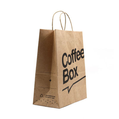 Bom preço Sacos de mantimento de papel impressos costume personalizados Kraft dos sacos de compras de papel de Brown on-line