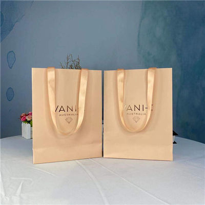 Bom preço Sacos de compras de papel feitos sob encomenda da janela portátil cor-de-rosa on-line